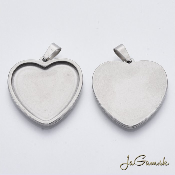 Prívesok s lôžkom 29x29mm CHIRURGICKÁ OCEĽ, 1ks (ch1627)